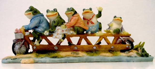Frog Family on Tandem